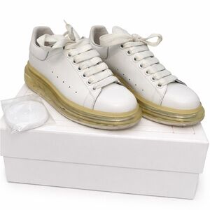 Alexander McQueen Oversized Transparent Sneakers White leather Women’s 8 EU 38